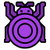 Round Bug Icon Purple