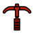 Pickaxe Icon Dark Red