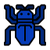 Bug Icon Dark Blue