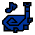 Hunting Horn Icon Dark Blue