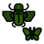Insectoid Endemic Life Icon Dark Green