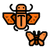 Insectoid Endemic Life Icon Dark Orange