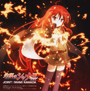 A poster for the second season of the anime series, featuring Shana