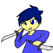 Lucas by Trializ. JUST LOOK AT THEM KNIVES, HAIR AND EYES! I am the meaning of Epic