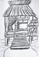 Domek na Honolulis szkic