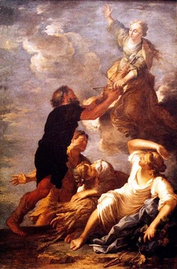 Astreia deixa a Terra, de Salvator Rosa (1615-1673)