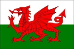 Bandeira de Gales, cujo dragão se tornou o modelo da imaginação ocidental