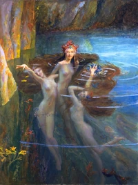 As Nereidas, de Gaston Bussière (1902)