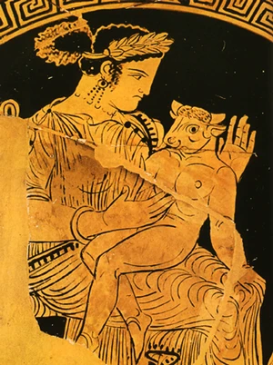 Pasífae e o Minotauro, arte grega