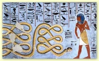 Apep ou Apófis, representado na tumba de Ramsés I (1290 a.C