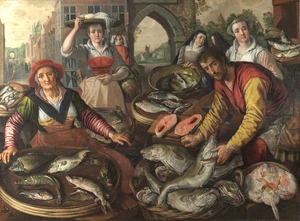 Os Quatro Elementos: Água, de Joachim Beuckelaer (1569)
