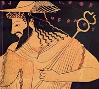 Hermes com o caduceu, em vaso grego