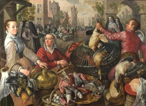 Os Quatro Elementos: Ar, de Joachim Beuckelaer (1570)