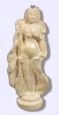 Estatueta de Aradia como rainha das bruxas, usada na Wicca