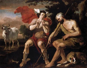 Mercúrio e Argos, de Abraham Danielsz Hondius