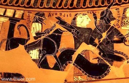 Oceano no casamento de Peleu e Tétis (nereida)