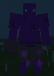 Idle purple ogre outside Topple Town.