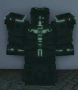 A player wearing the Green Spectral Vanguard Set.