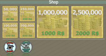 Robux Shop Fantastic Frontier Roblox Wiki Fandom - how much does 350 robux cost