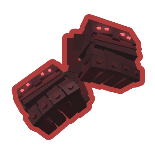 Red Power Fists Fantastic Frontier Roblox Wiki Fandom - what arm does the roblox gauntlet fit best on