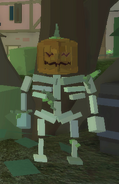 The NPC that hands out the item, Jack-o'-lantern.