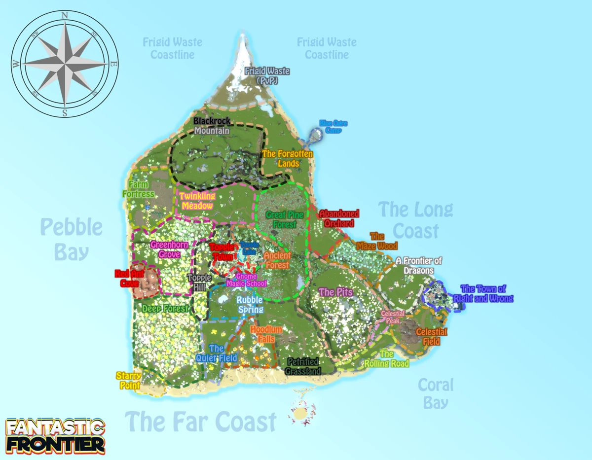 Map of Fantastic Frontier Fantastic Frontier Roblox Wiki Fandom