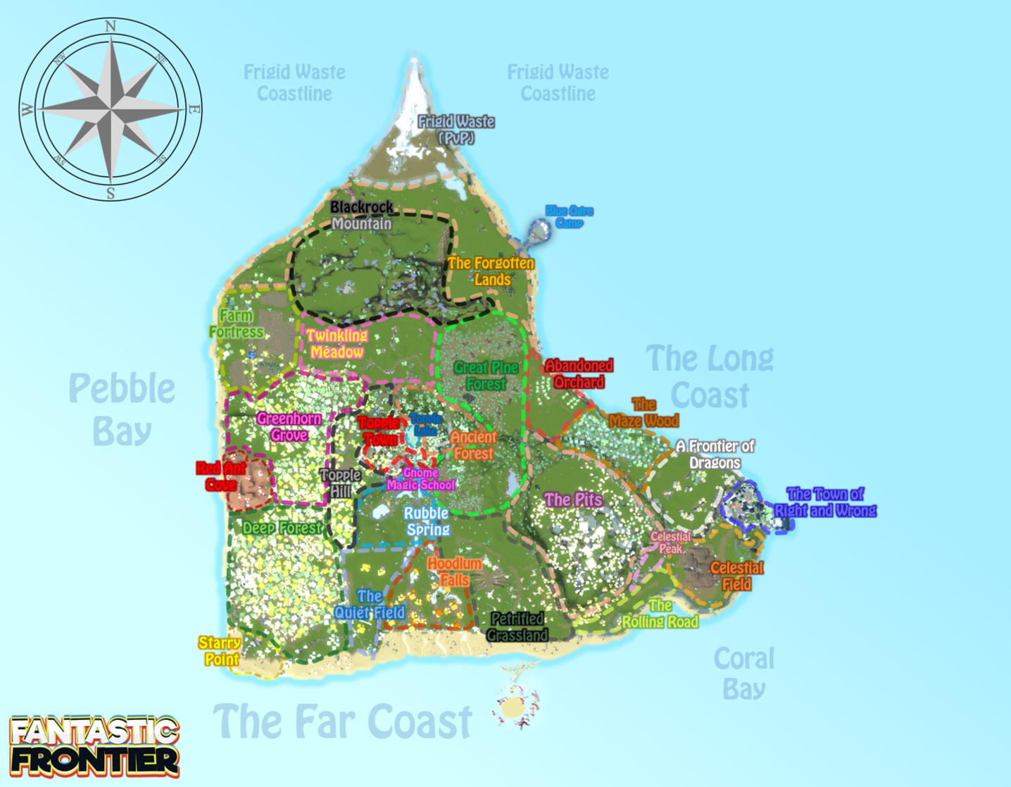 Map Of Fantastic Frontier Fantastic Frontier Roblox Wiki Fandom - roblox minimap tutorial