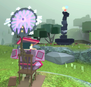 The Otherworld Statue that appeared during the Otherworld Update and...a chair?