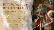 Prince Gerard of Greenleigh's stats as of Episode 6: The Curdled Web