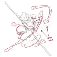 Development sketch by season artist Samir Barrett: "Cumulous took me the most tries to get right because drawing a cotton candy person is hard"