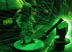 Kasara casts the spell to banish the Anvil.