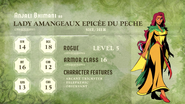 Lady Amangeaux Epicée du Peche's stats as of Episode 3: Yonder Where the Fruit Do Be Lyin'