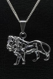 Zilveren leeuw groot ketting hanger 110.jpg