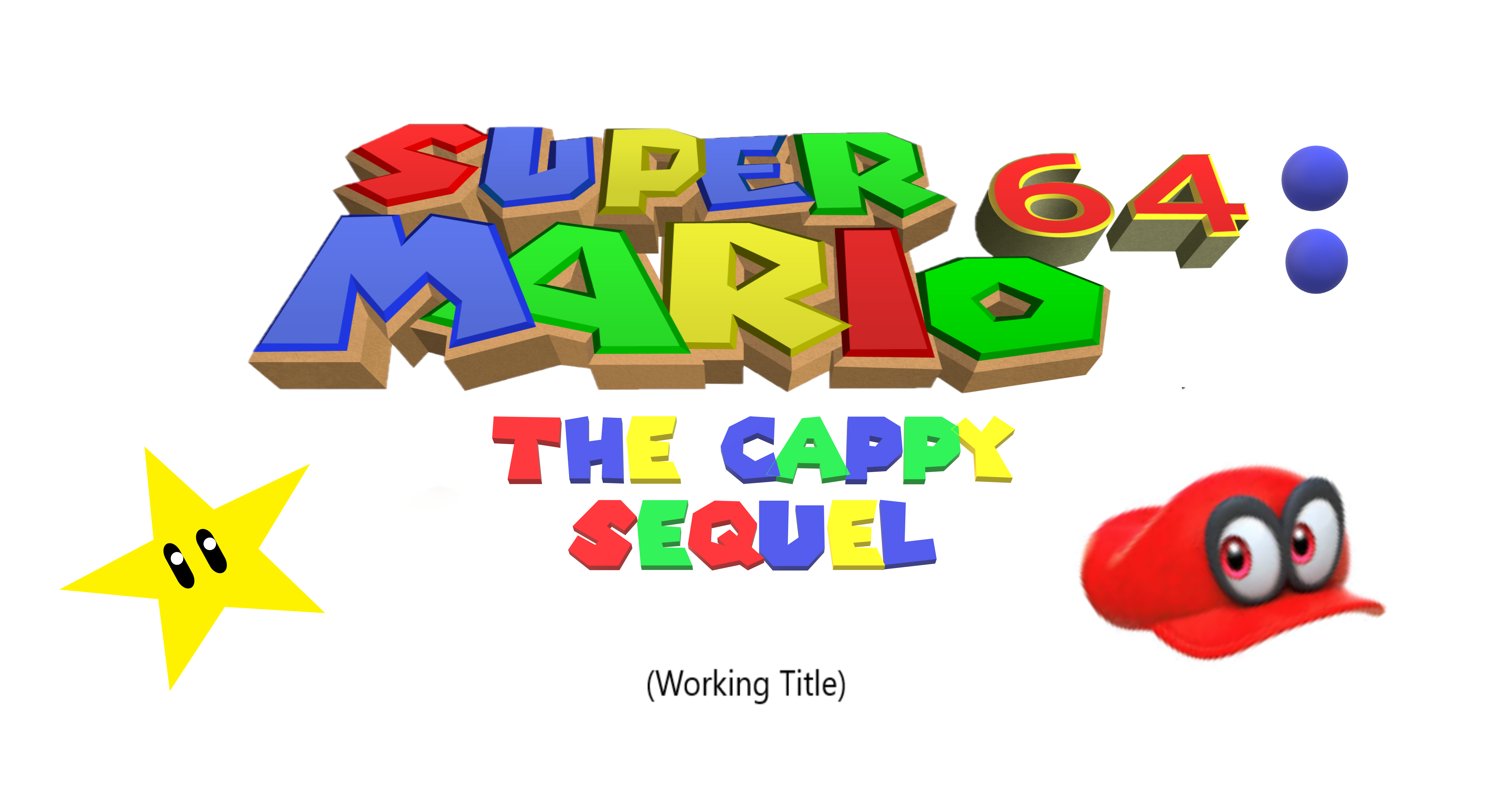 Mario odyssey 2 title screen with mario and cappy