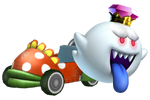 King Boo with his Piranha Prowler (Cruiser)