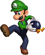 Luigi's artwork without a kart