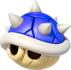 Spiny Shell (Creates a big, blue explosion after hitting the ground)