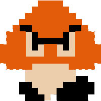 8 bit mario goomba