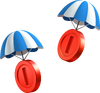 Red Coins with parachutes in New Super Mario Bros. 2