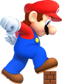 Mario using the Mega Mushroom