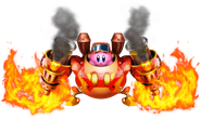 The Robobot Armor's Fire Mode in Kirby: Planet Robobot