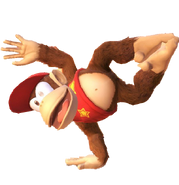 1.16.Diddy Kong standing on one Hand