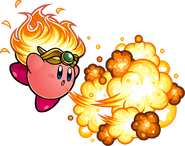 Fire Kirby in Kirby Super Star Ultra