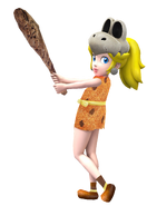 Peach wearing a cave outfit.