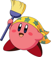 Cleaning Kirby in Kirby Right Back At Ya