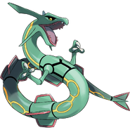 Rayquaza's artwork from Pokémon Omega Ruby and Alpha Sapphire