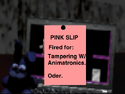 The Pink Slip after beating Night 6/Nightmare