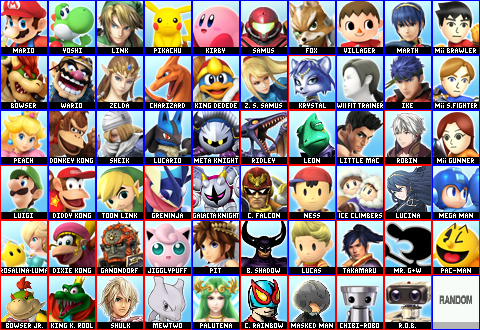 Here's the entire Roster for Super Smash Bros Universe: The