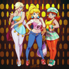 Peach with Rosalina and Princess Daisy