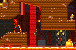 Bowser's Domain-3, Burn-Stone Falls.